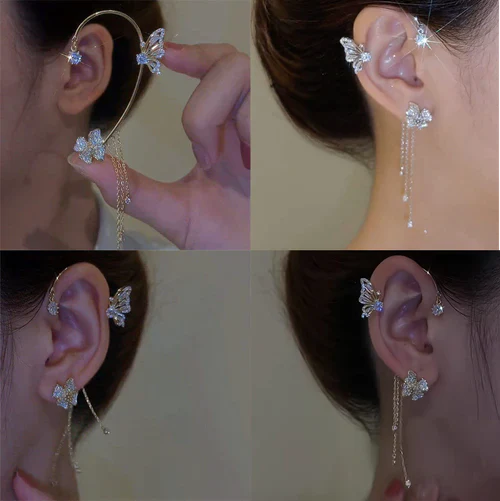 Pendientes Clip de Mariposa Encantadora
