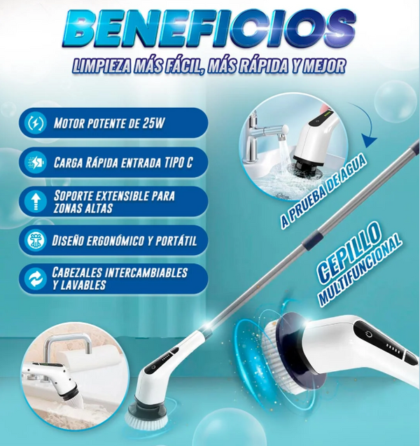 Cepillo Eléctrico Limpieza Plus