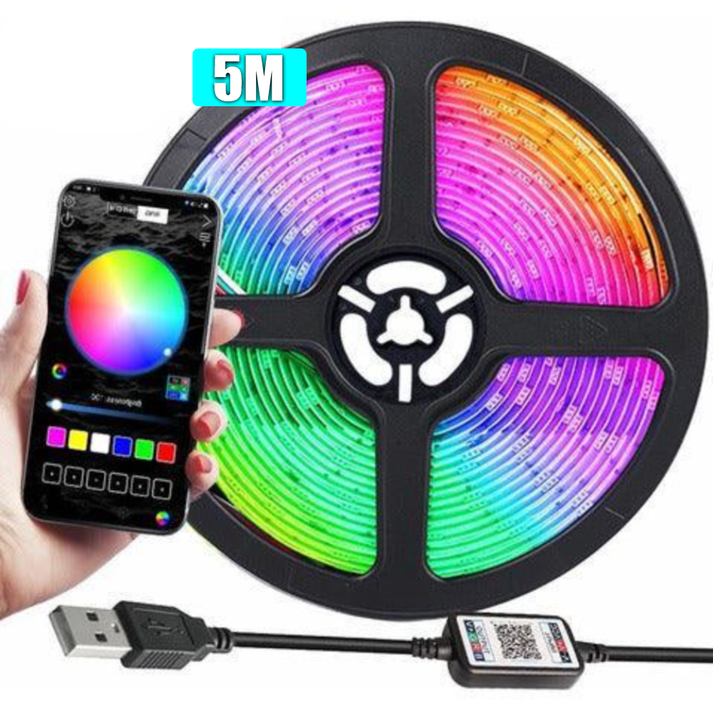 TIRA LED RGB BLUETOOTH 5 METROS