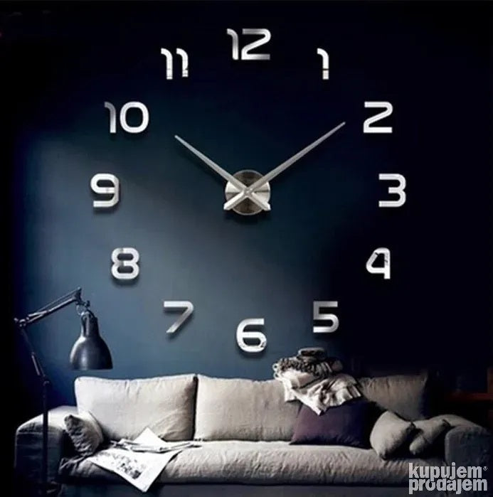 Elegante Reloj de Pared Efecto Loft 3D