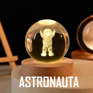 Esfera de Cristal 3D con Luz LED