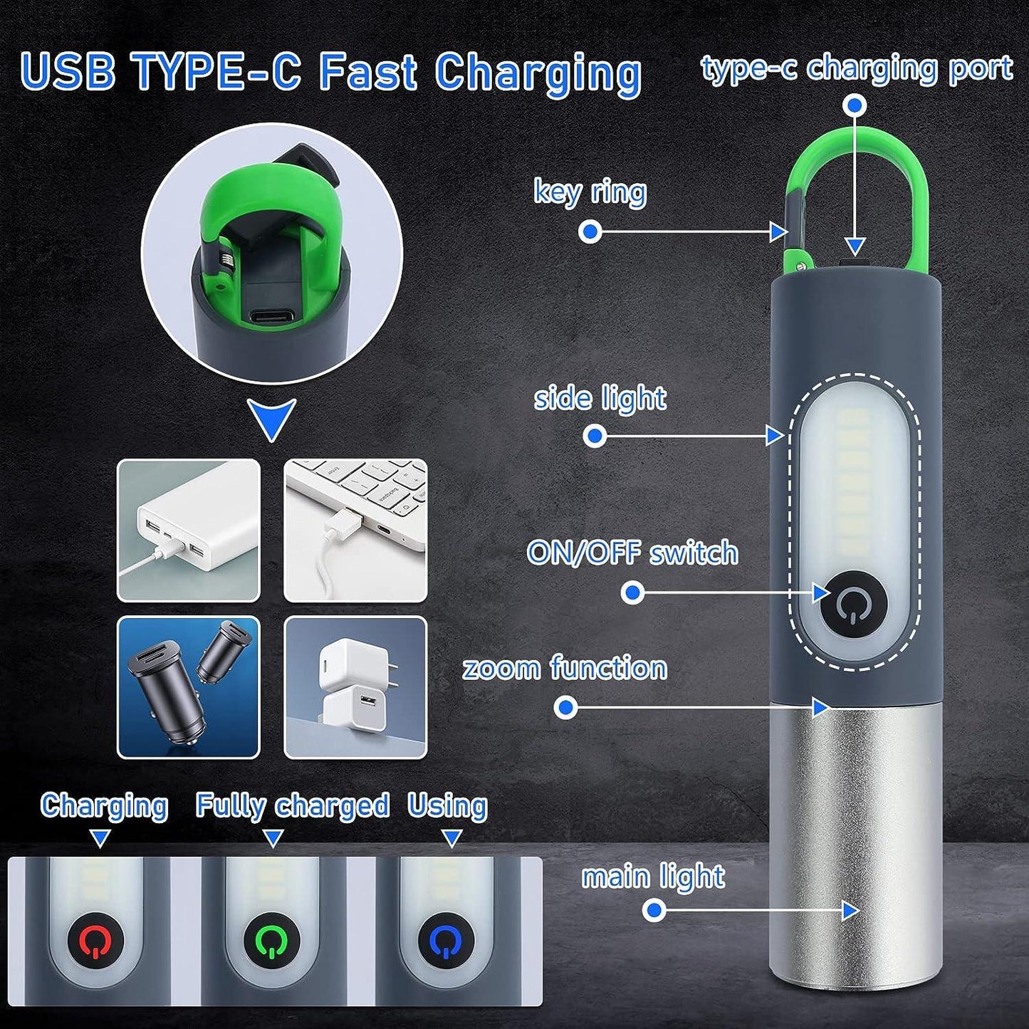 Linterna LED Multifuncional Recargable