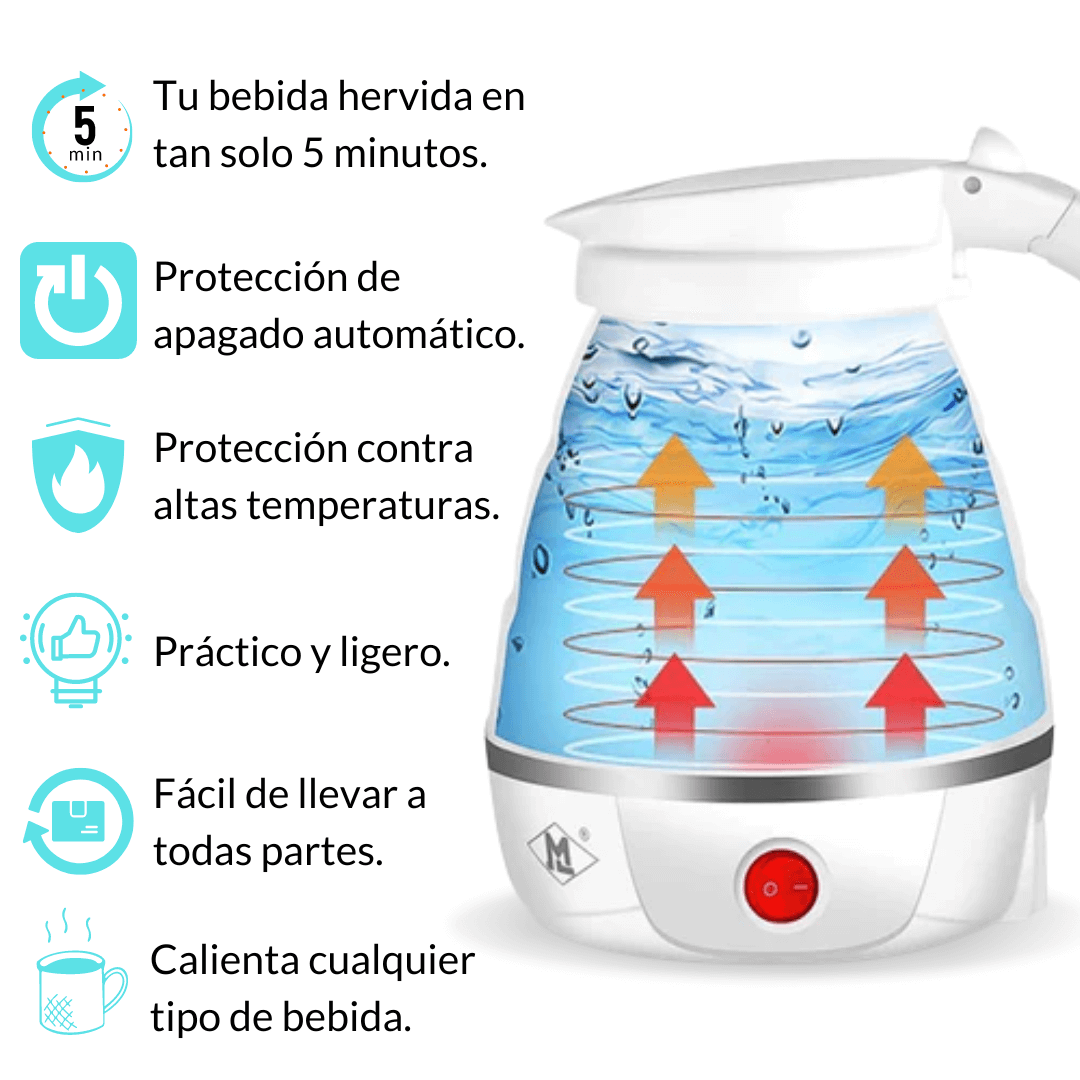 InstaHeat®️ Hervidor de Agua Plegable