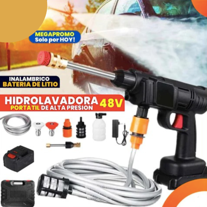 Hidrolavadora Portátil + 2 Baterías