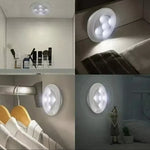 Lampara Luz Led 3 Pzs + Control Remoto Inalambrica Adherible