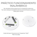 Lampara Luz Led 3 Pzs + Control Remoto Inalambrica Adherible