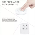 Lampara Luz Led 3 Pzs + Control Remoto Inalambrica Adherible