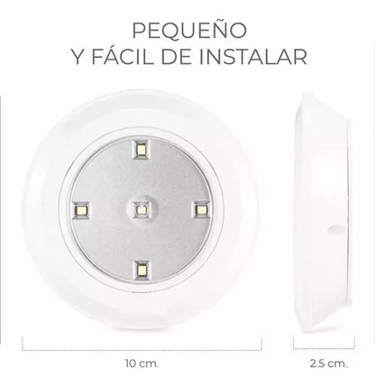 Lampara Luz Led 3 Pzs + Control Remoto Inalambrica Adherible