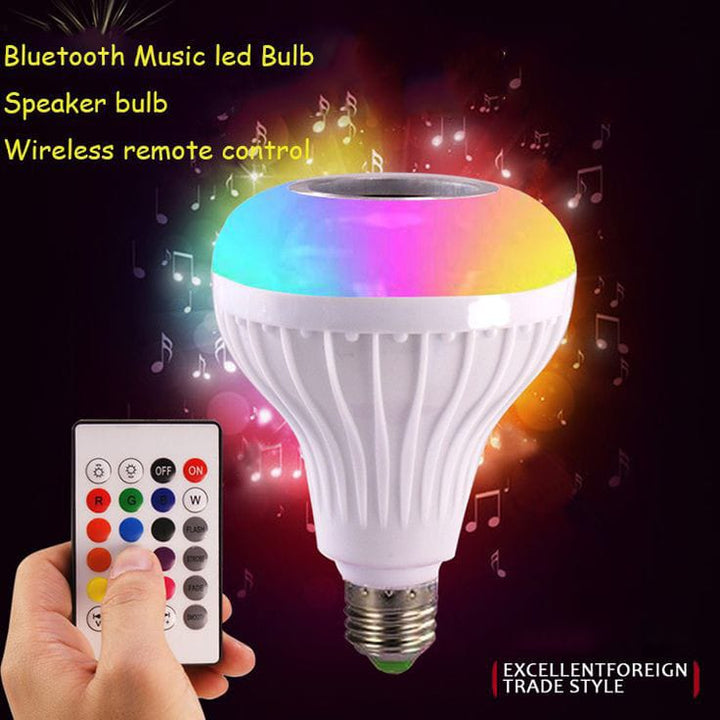 BOMBILLO PARLANTE LED BLUETOOTH + CONTROL REMOTO