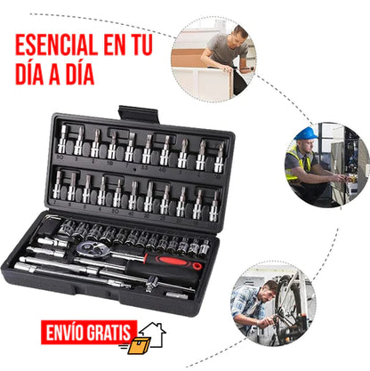 QuickFix®️ - Kit de 46 Piezas de Brocas y Destornillador