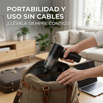 Aspiradora portátil de doble uso para soplar y aspirar con un solo clic, ideal para automóvil y limpieza de mesas