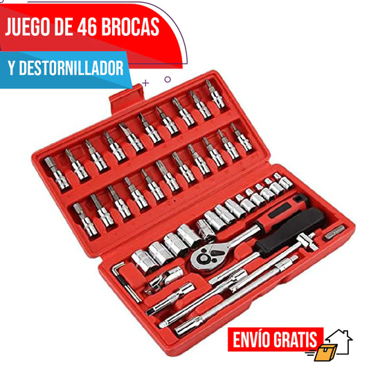 QuickFix®️ - Kit de 46 Piezas de Brocas y Destornillador