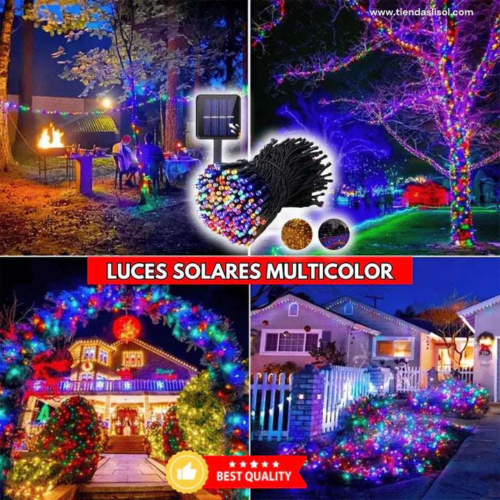 Luces Solares Navideñas EcoFestivas (12 Metros)