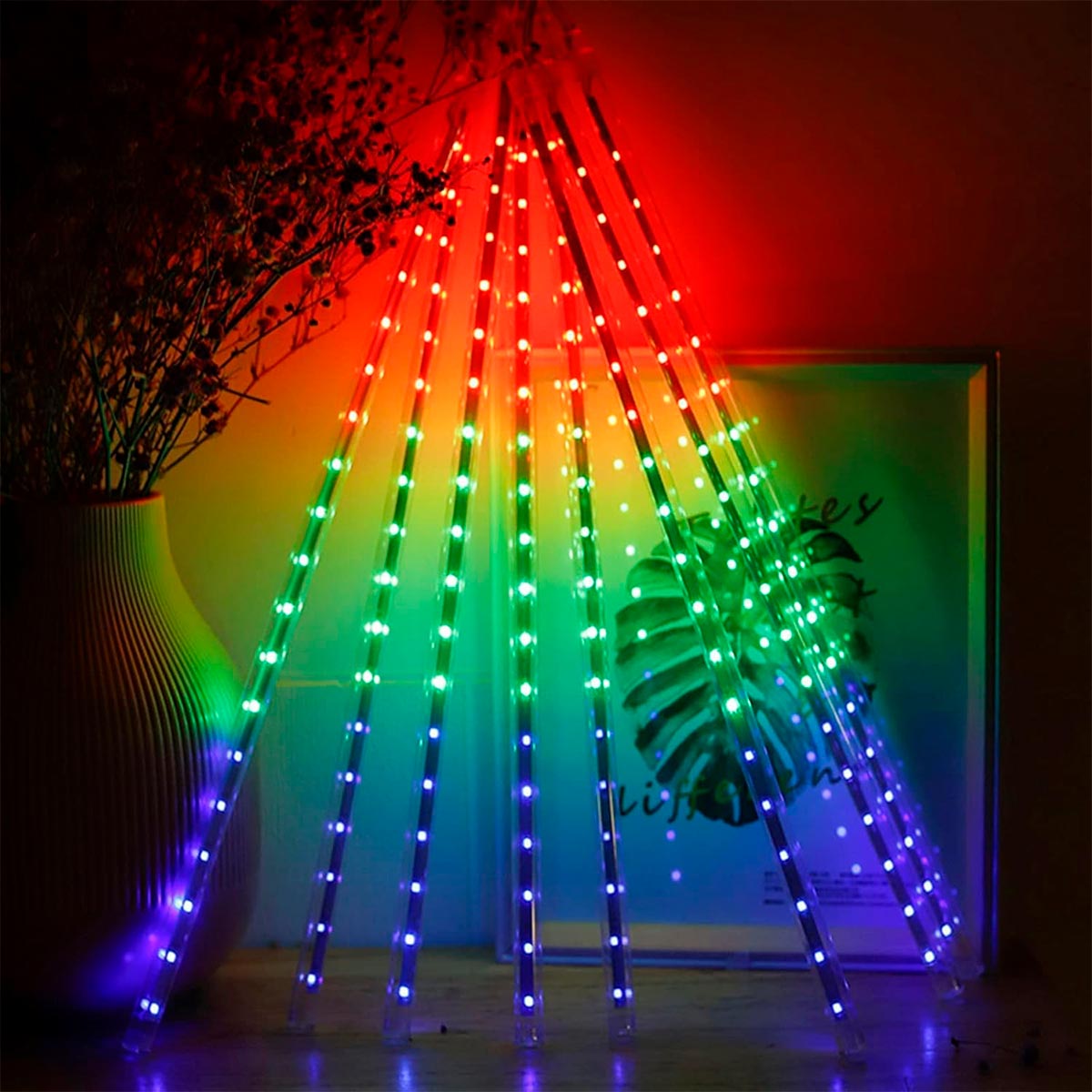 Luces Meteorito LED Navideñas Solares