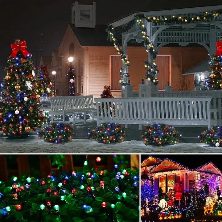Luces Solares Navideñas EcoFestivas (12 Metros)