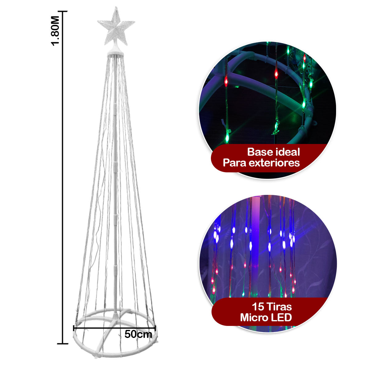 Árbol Navideño Micro LED Mágico