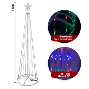 Árbol Navideño Micro LED Mágico