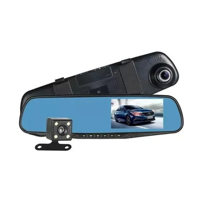 ESPEJO RETROVISOR DOBLE CAMARA HD 🚗📷 GRABA EN HD