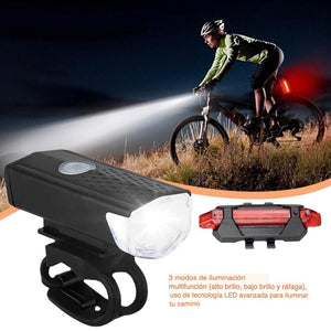 Paquete Luces LED Bicicleta BIKELE (Trasera y Delantera)