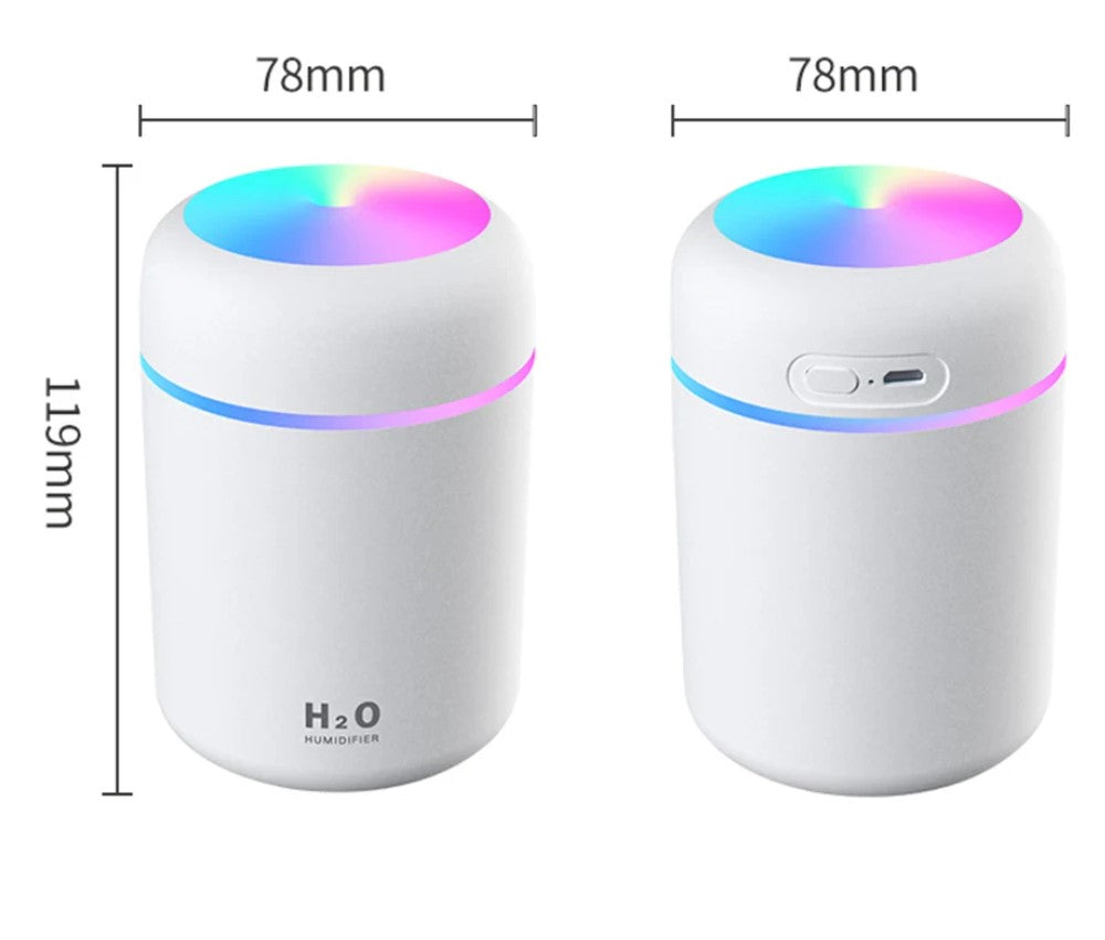 Humidificador LED Portátil y Aromático