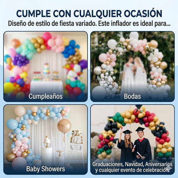 Inflador Rápido Portátil de Globos