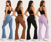 Leggins acampanados con control de abdomen, cintura alta y corte acampanado