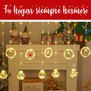 Cortina Mágica de Luces Navideñas