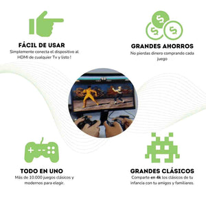 Consola GameStick 4K (+10.000 juegos de 9 consolas) + 2 mandos
