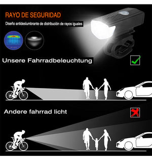 Paquete Luces LED Bicicleta BIKELE (Trasera y Delantera)