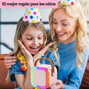 Karaoke Portátil con 2 Micrófonos