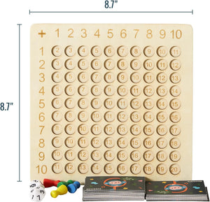Juego de Tablero Matemático de Madera