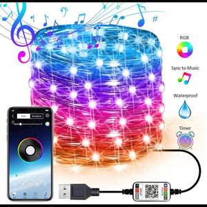 Luces LED Navideñas Inteligentes RGB 10 Metros