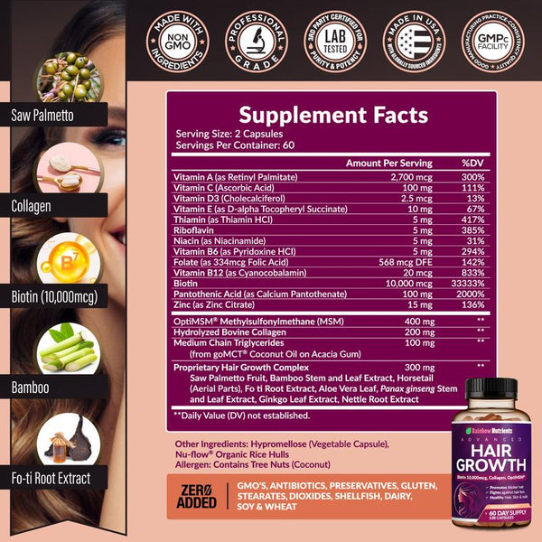 Hair Growth Vitamins™ - Reactiva Tus Folículos Capilares