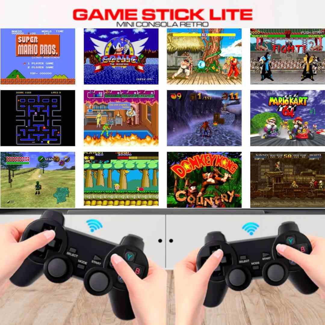 Consola GameStick 4K (+10.000 juegos de 9 consolas) + 2 mandos
