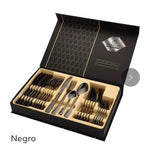 Juego Completo de Cubiertos Inox 24 piezas + Estuche Elegante