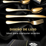 Cubiertos Dorados de Lujo