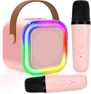 Karaoke Portátil con 2 Micrófonos