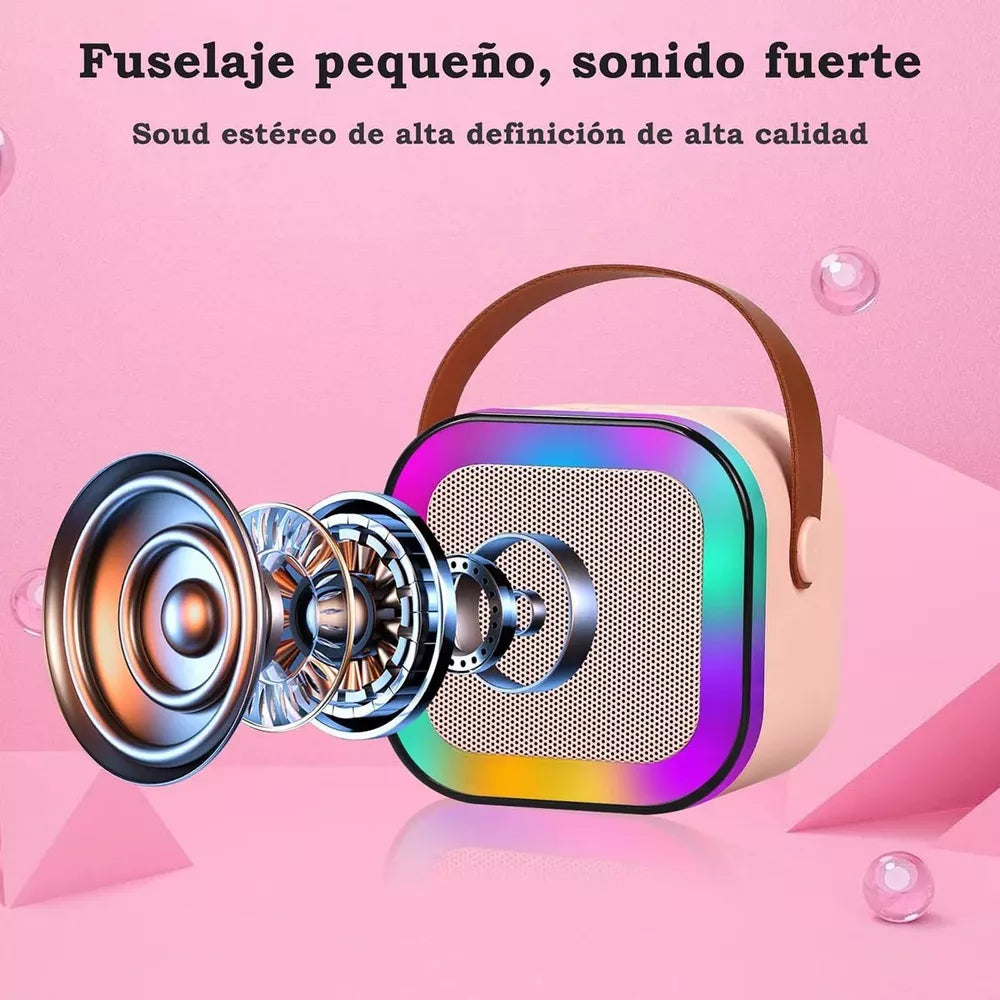 Karaoke Portátil con 2 Micrófonos