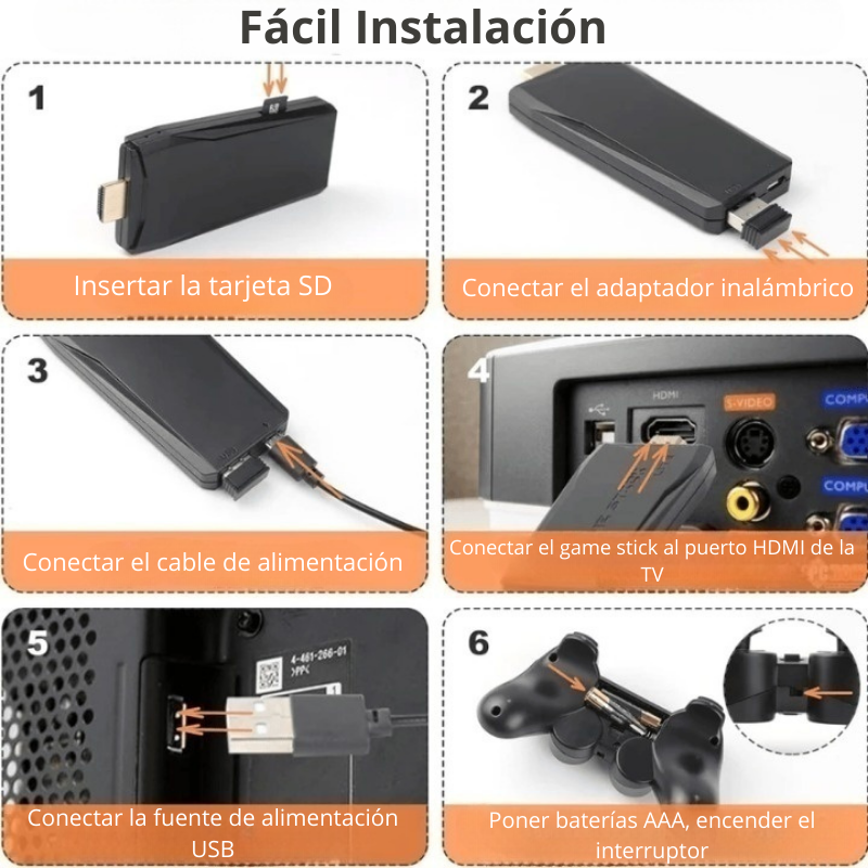 Retro Consola Stick de Juegos Clásicos