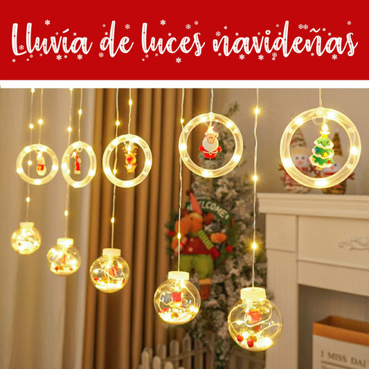 Cortina Mágica de Luces Navideñas