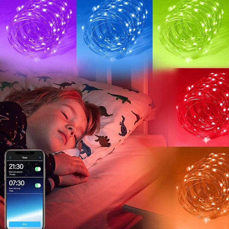 Luces LED Navideñas Inteligentes RGB 10 Metros