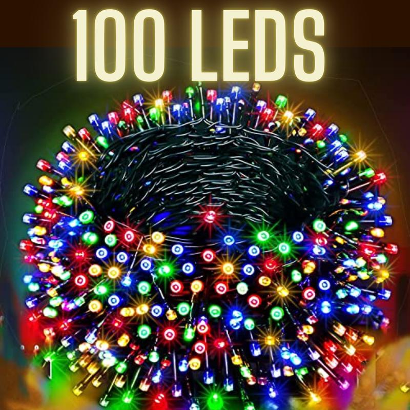Luces Solares Festivas Multicolor 10 metros
