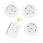 Lampara Luz Led 3 Pzs + Control Remoto Inalambrica Adherible