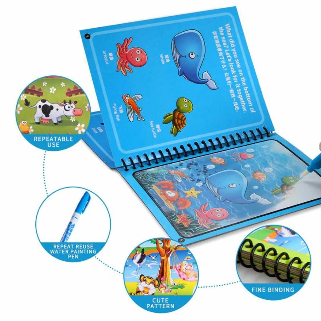 Set de 4 Libros para Pintar con Agua - MAGIC FUN
