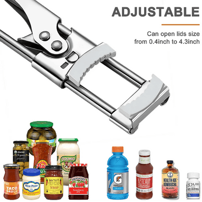 DESTAPADOR DE FRASCOS AJUSTABLE EN ACERO INOX