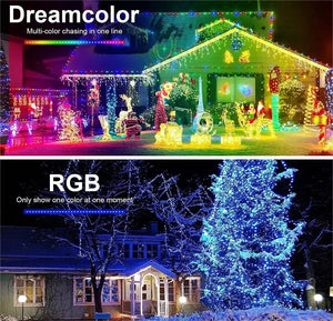 Luces Navideñas LED RGB Inteligentes 10 metros + Control