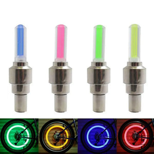 Par de Luces de rueda LED con sensor de movimiento + pilas incluidas