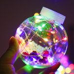 CORTINA DE BOLAS DE NAVIDAD LUZ LED
