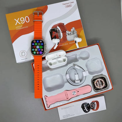 Pack de Reloj Ultra Inteligente, AirPods Pro, Cargador inalambrico, Linea de datos  y Carcasa Protectora