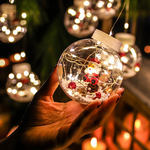CORTINA DE BOLAS DE NAVIDAD LUZ LED